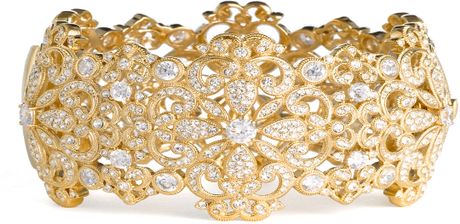 Nadri Filigree Cuff Bracelet in Gold | Lyst