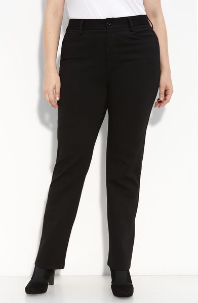 Not Your Daughter's Jeans Stretch Ponte Knit Pants (plus) in Black | Lyst