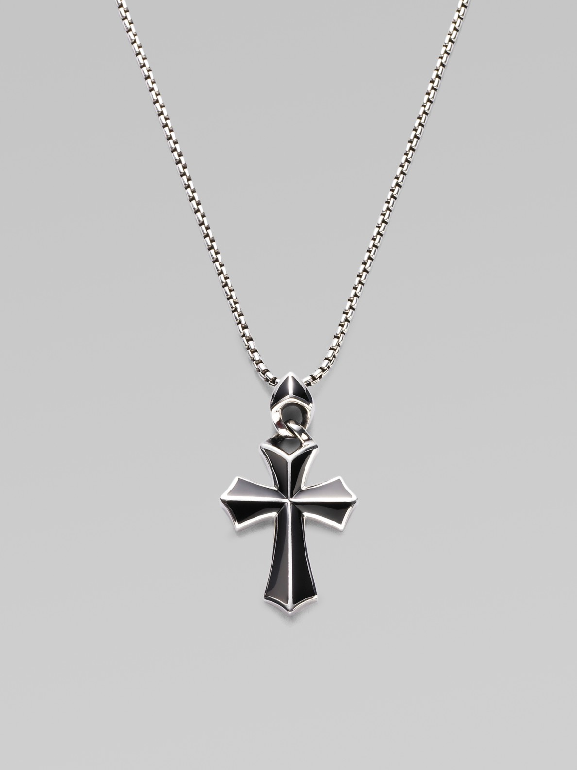 Lyst - Stephen webster Silver/onyx Cross Pendant in Black for Men
