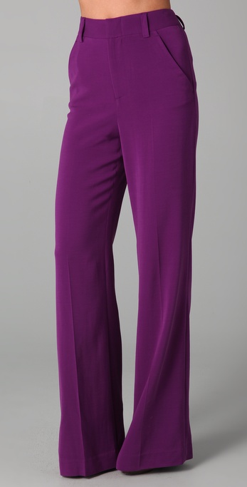 purple wide leg pants - Pi Pants