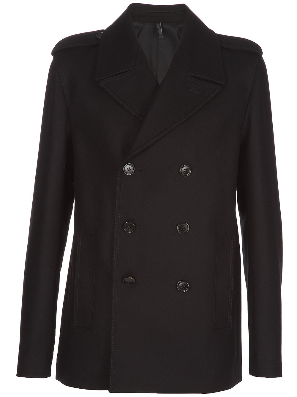 Dior homme Double Breasted Coat in Black for Men | Lyst