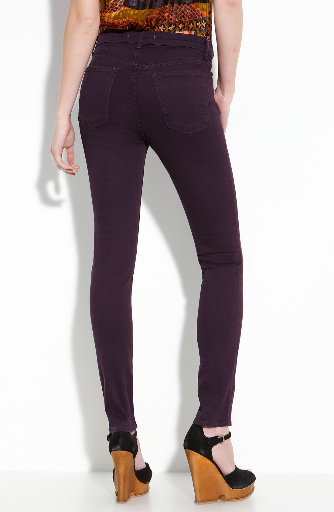 J brand Marie High Rise Skinny Stretch Jeans (aubergine Wash) in Purple ...