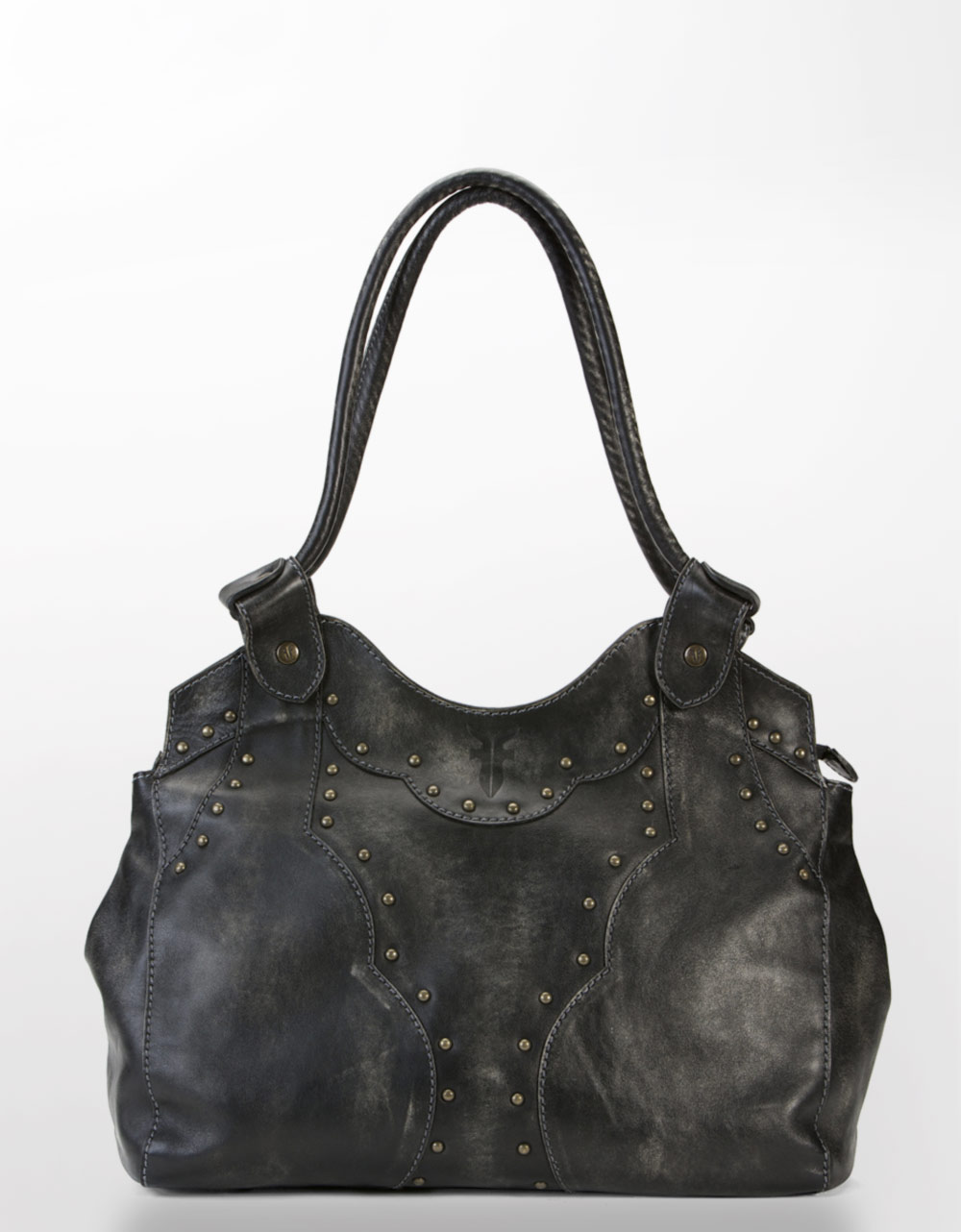 Frye Vintage Stud Shoulder Bag Black in Black | Lyst
