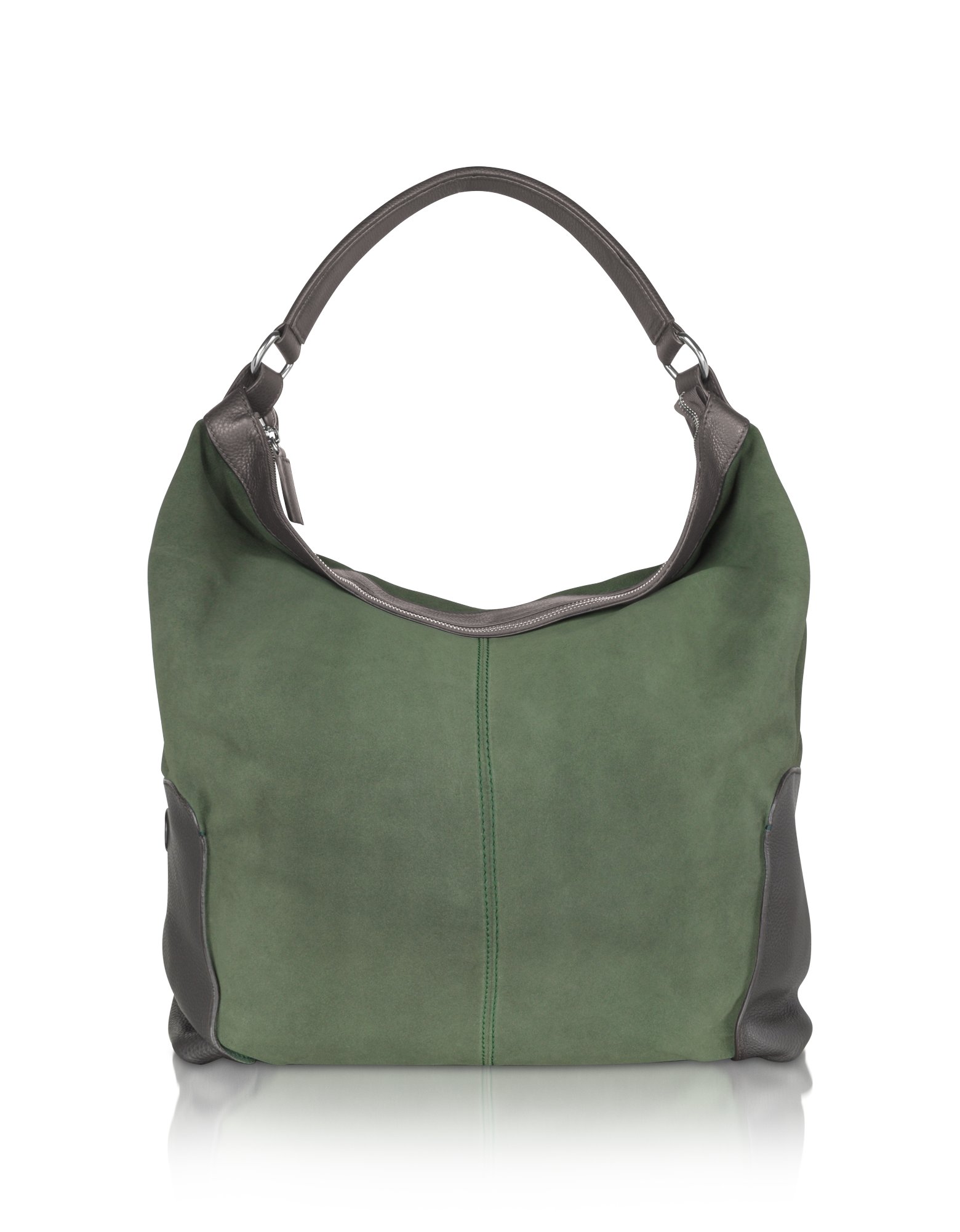 Giordano Frangipani Suede and Leather Hobo Bag in Green | Lyst