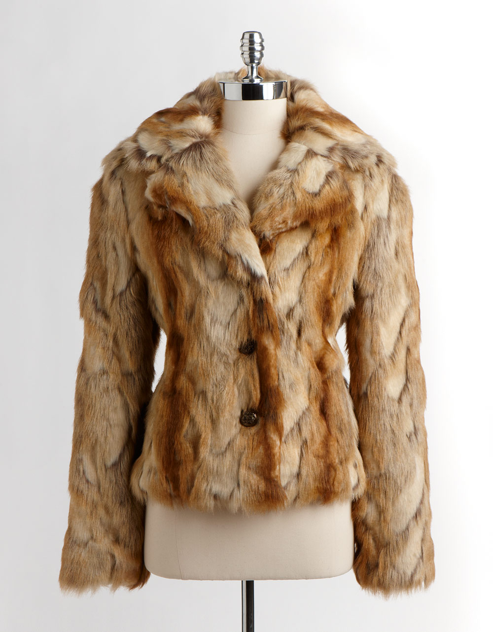 Lyst Guess Fauxfur Jacket in Brown