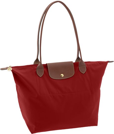 Longchamp 'Large Le Pliage' Tote in Red (red grape) | Lyst