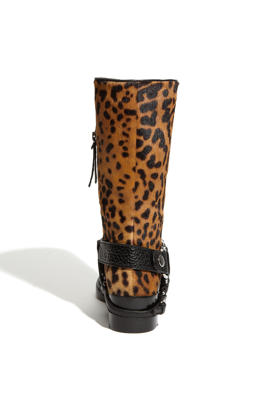 biker boots leopard