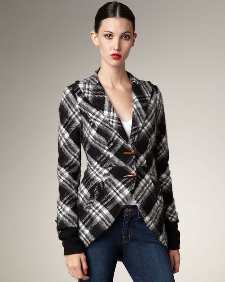 Smythe Plaid Riding Jacket in Black - Lyst