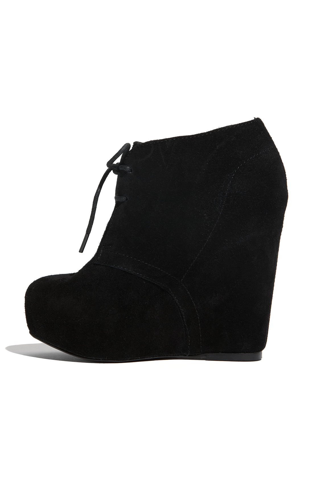 steve madden wedge black suede