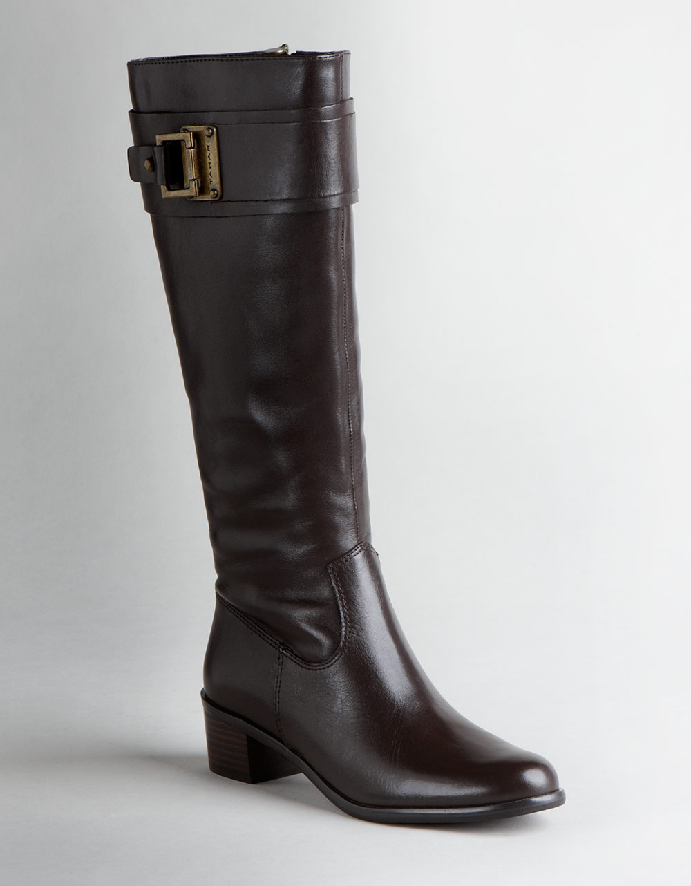 Tahari Kenny Leather Riding Boots in Black | Lyst