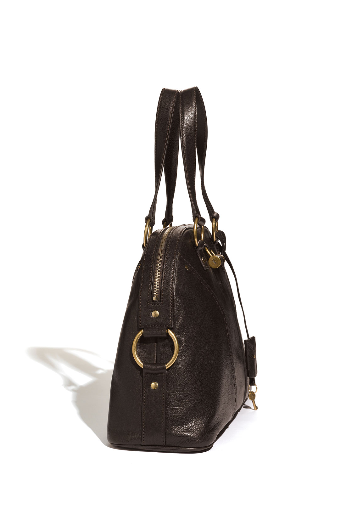 Saint laurent Muse - Large Leather Dome Satchel in Brown ...