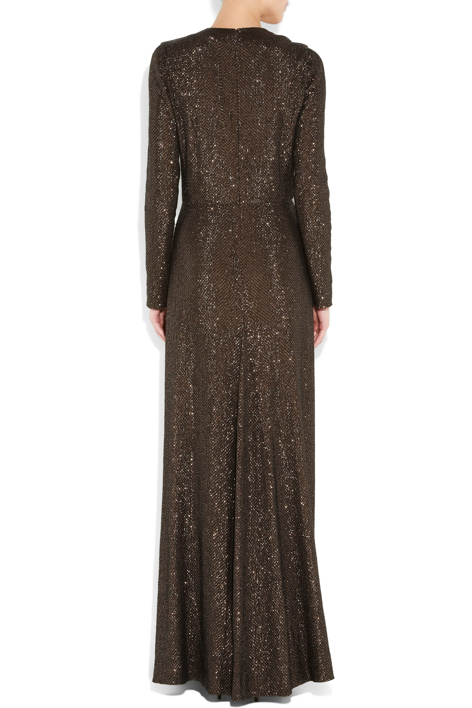 Chloé Sequined Gown in Brown Lyst