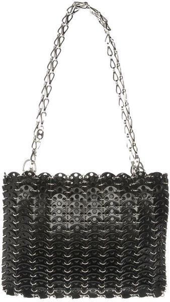 Paco Rabanne Le 69 Leather Chainmail Bag in Black | Lyst