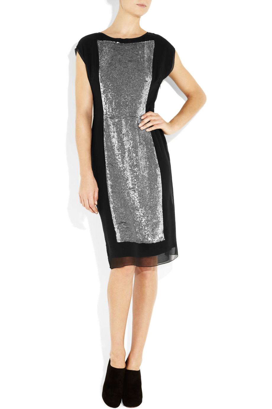 Lyst Jonathan saunders Allery Sequined Dress in Black
