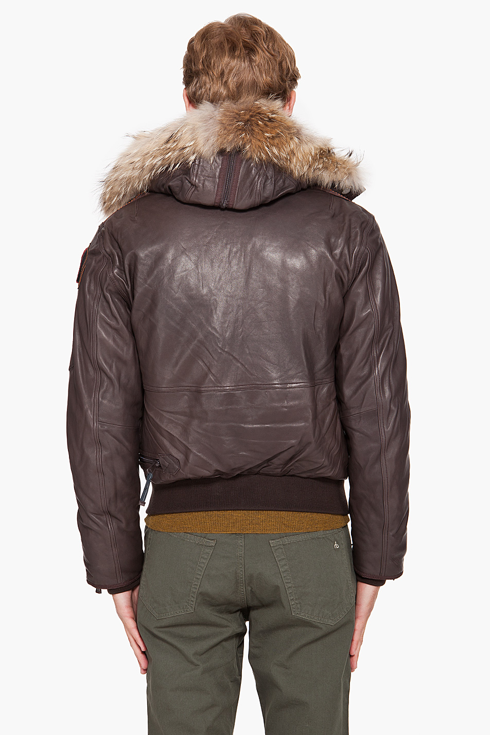 parajumpers leather jacket gobi brown parajumpers leather jacket gobi brown
