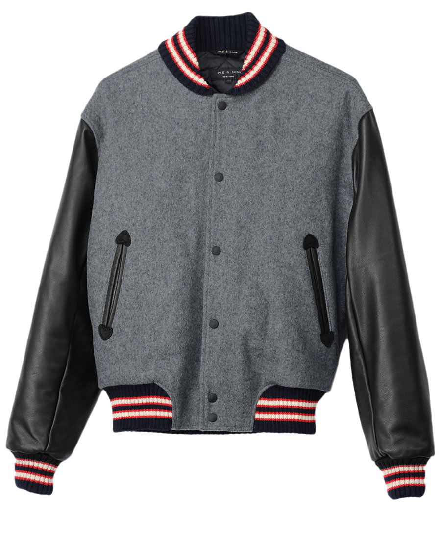 Lyst Rag & Bone Varsity Jacket in Gray for Men