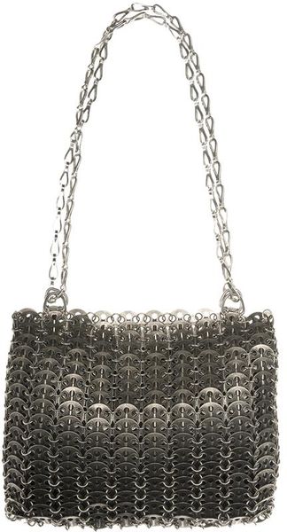 Paco Rabanne Le 69 Aged Stainless Steel Chainmail Bag in Silver | Lyst