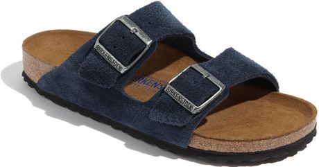 Birkenstock Arizona Soft Footbed Sandal in Blue (denim) | Lyst