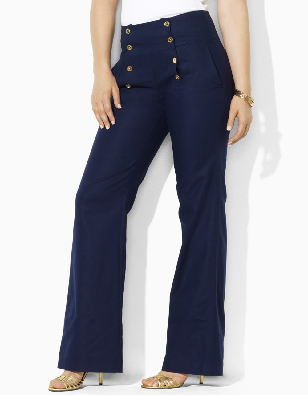 Lauren by ralph lauren Plus-size Fisher Wide-leg Sailor Pants in Blue ...