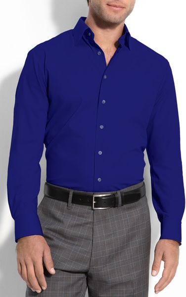 Thomas Pink Comfort Stretch Woven Shirt in Blue for Men (royal blue) | Lyst