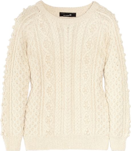 Isabel Marant Anui Cable-knit Alpaca-blend Sweater in Beige (cream) | Lyst