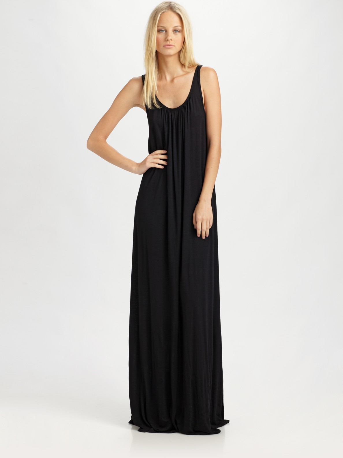 Lyst - Lna Nightingale Maxi Dress in Black