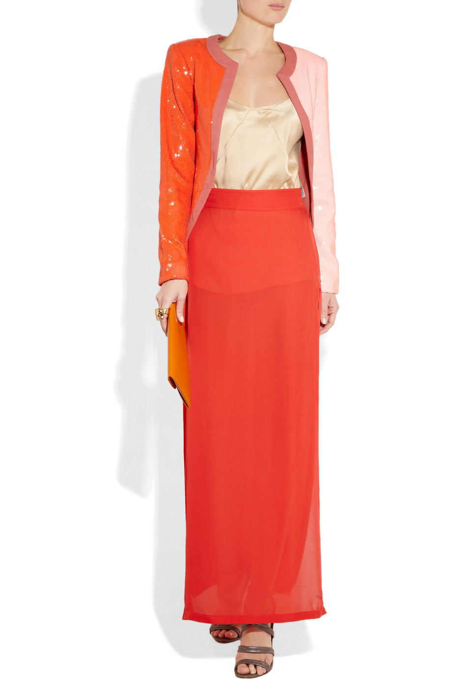 Lyst - Sass & bide Times Like This Sequined Jacket in Orange