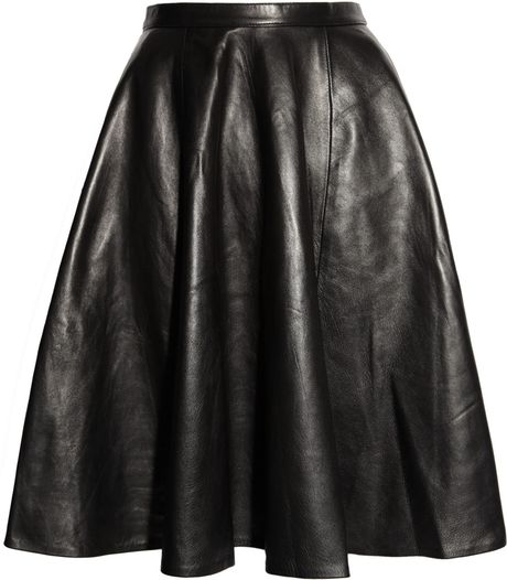 Kelly Bergin Leather Circle Skirt in Black | Lyst