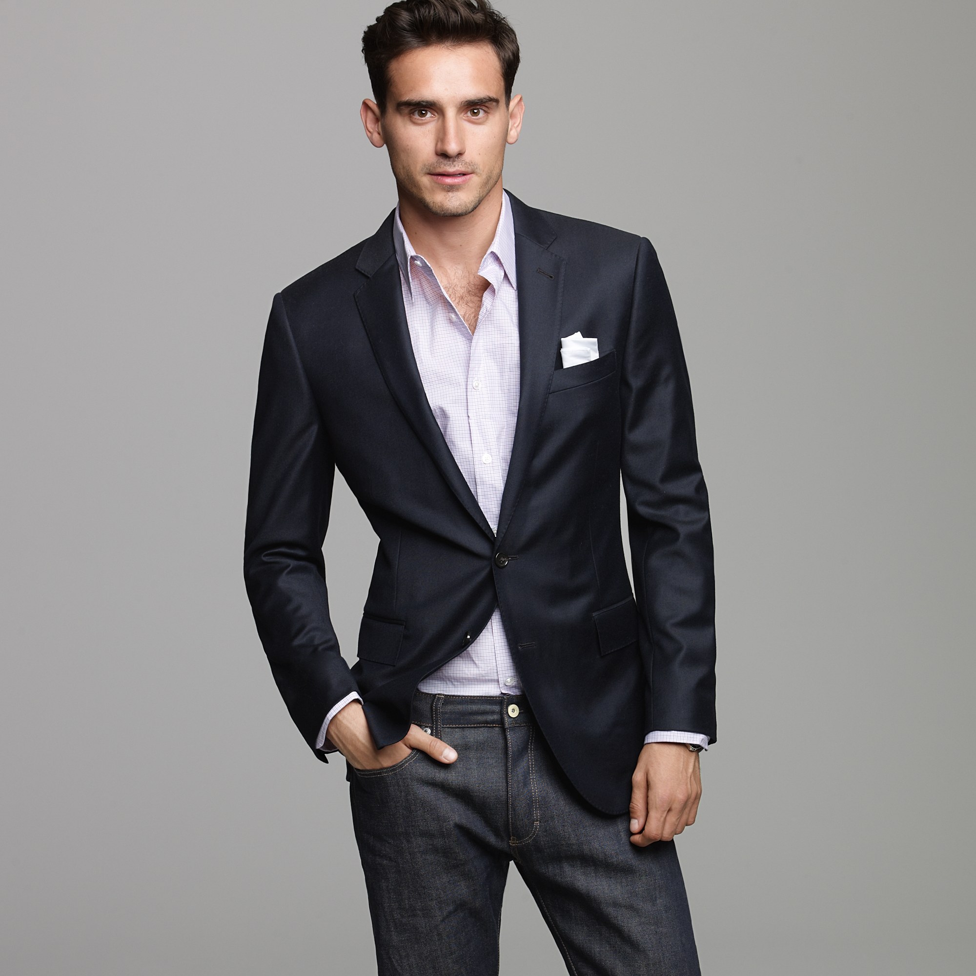 J.crew Ludlow Two-button Blazer with Double-vented Back in Blue for Men ...