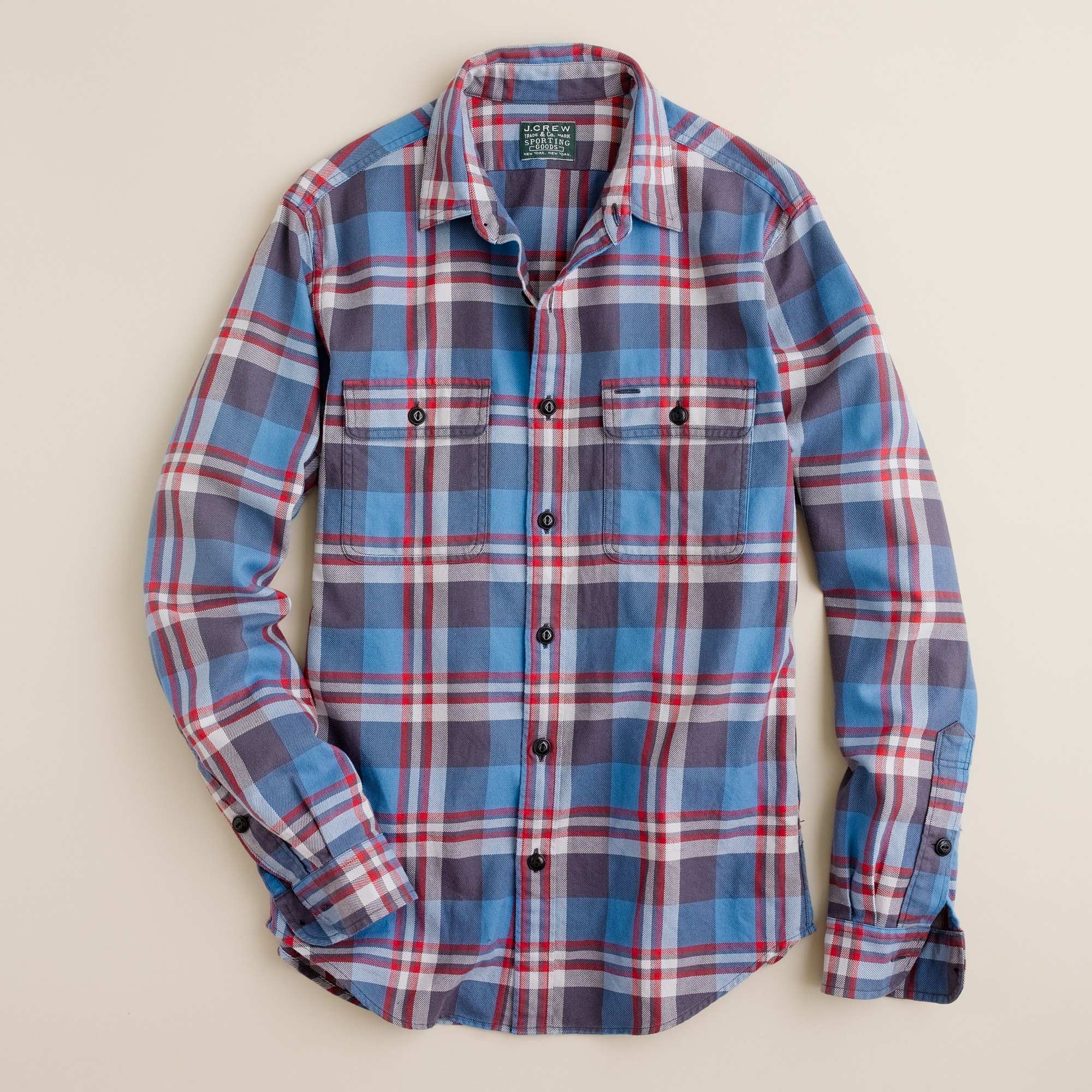 J.crew Vintage Flannel Shirt in Cheatham Plaid in Blue for Men | Lyst