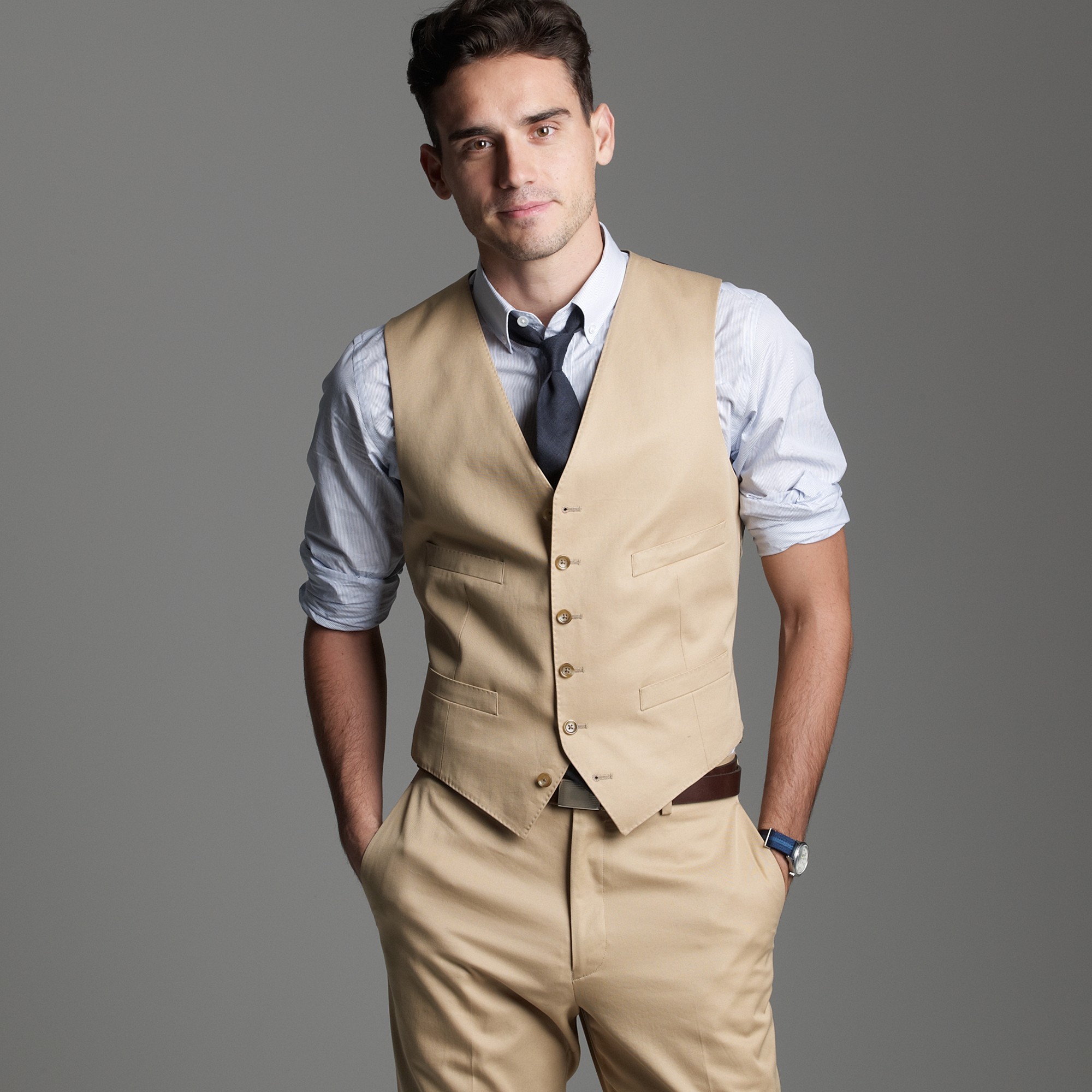 Lyst - J.Crew Suit Vest in Italian Chino in Natural for Men