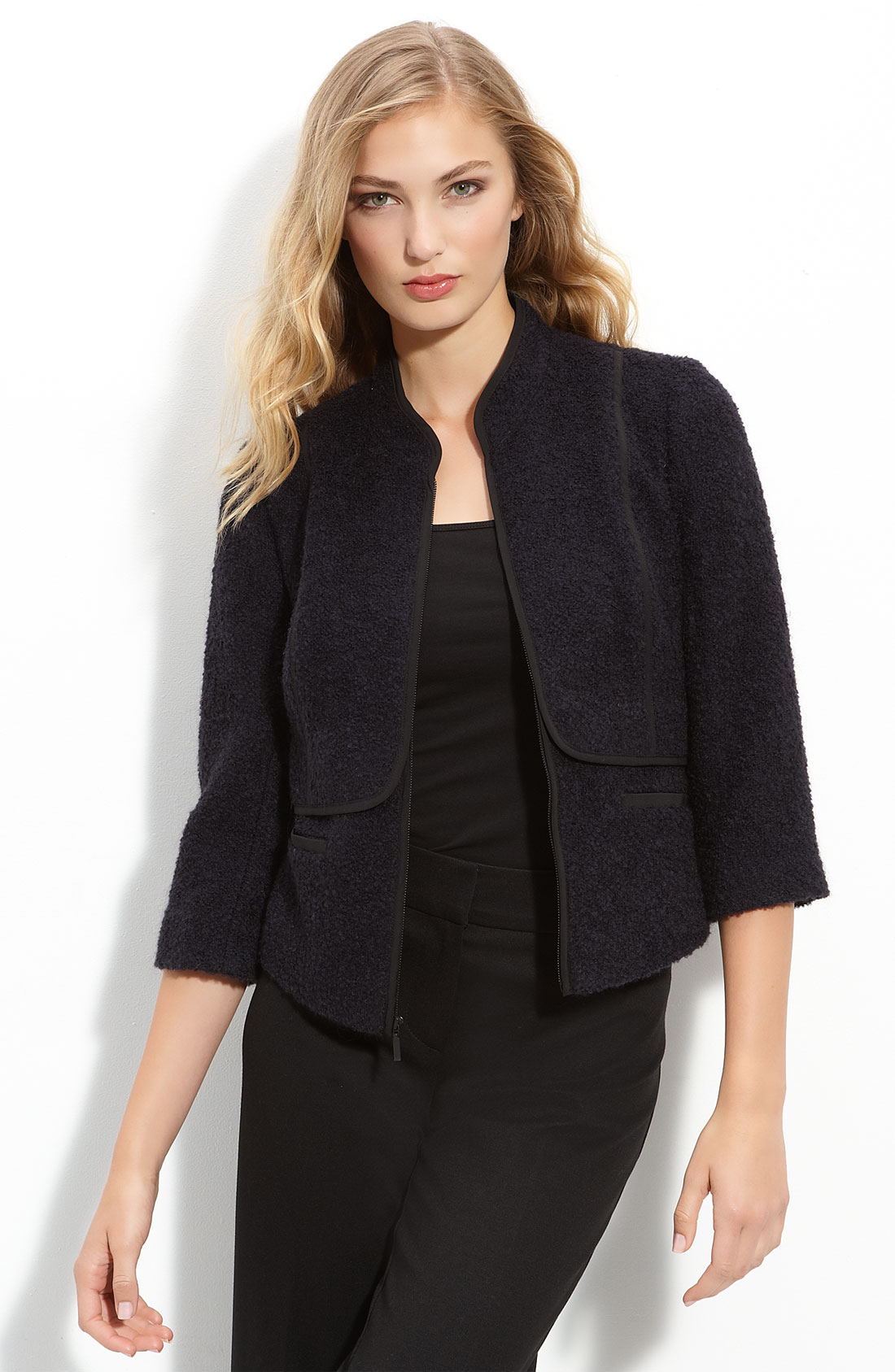 Classiques Entier Bouclé Jacket in Blue (navy) | Lyst