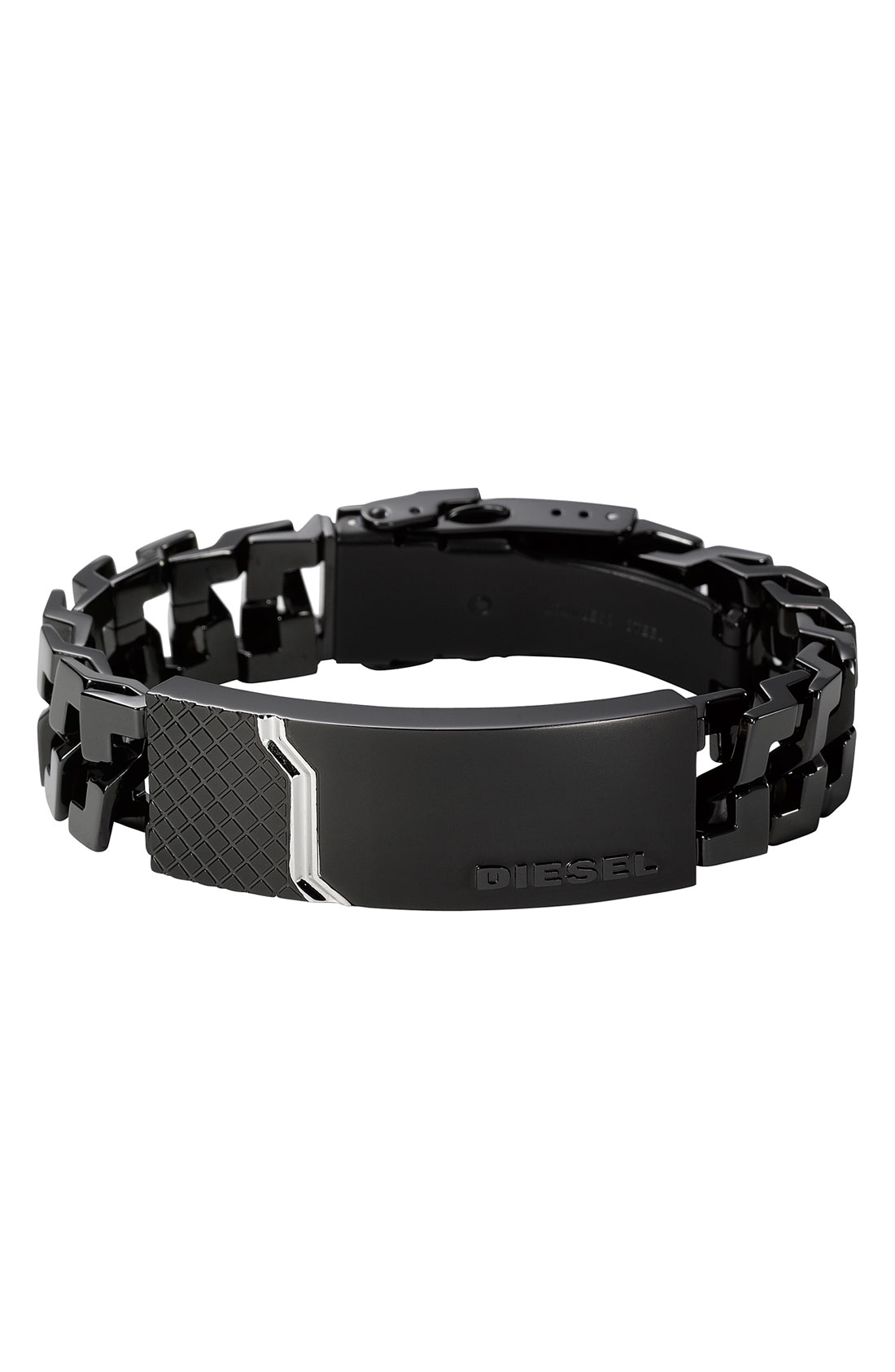 Diesel Stainless Steel Bracelet in Black for Men | Lyst