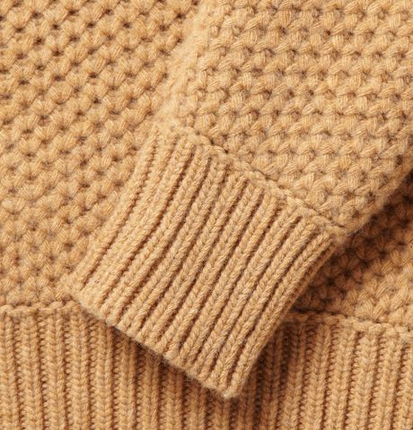 E. Tautz Shawl Collar Tuck Knit Sweater in Brown for Men | Lyst