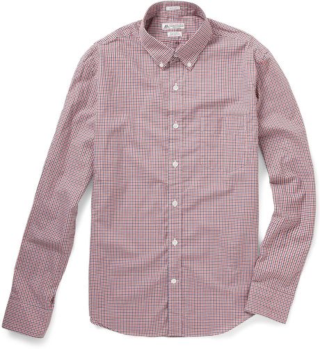 J.crew Thomas Mason Gingham Check Shirt in Red for Men | Lyst