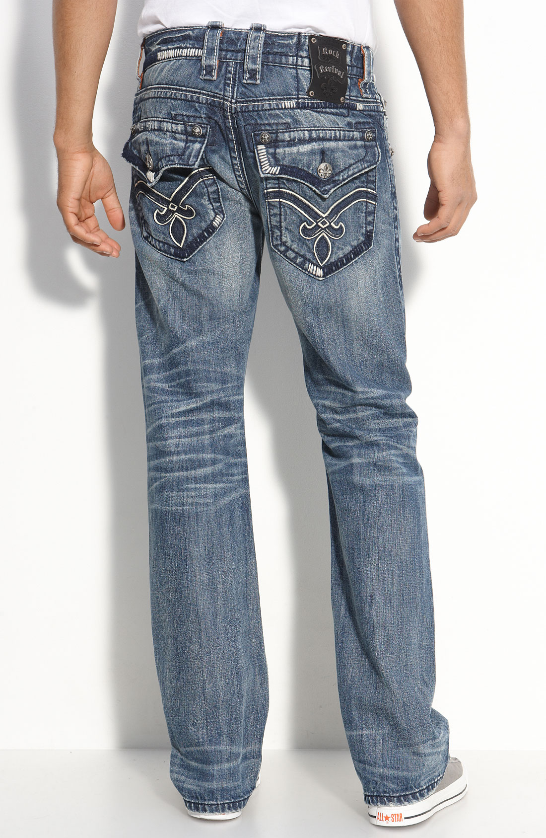 Rock Revival Aiden Slim Fit Bootcut Jeans (medium Blue Wash) in Blue ...