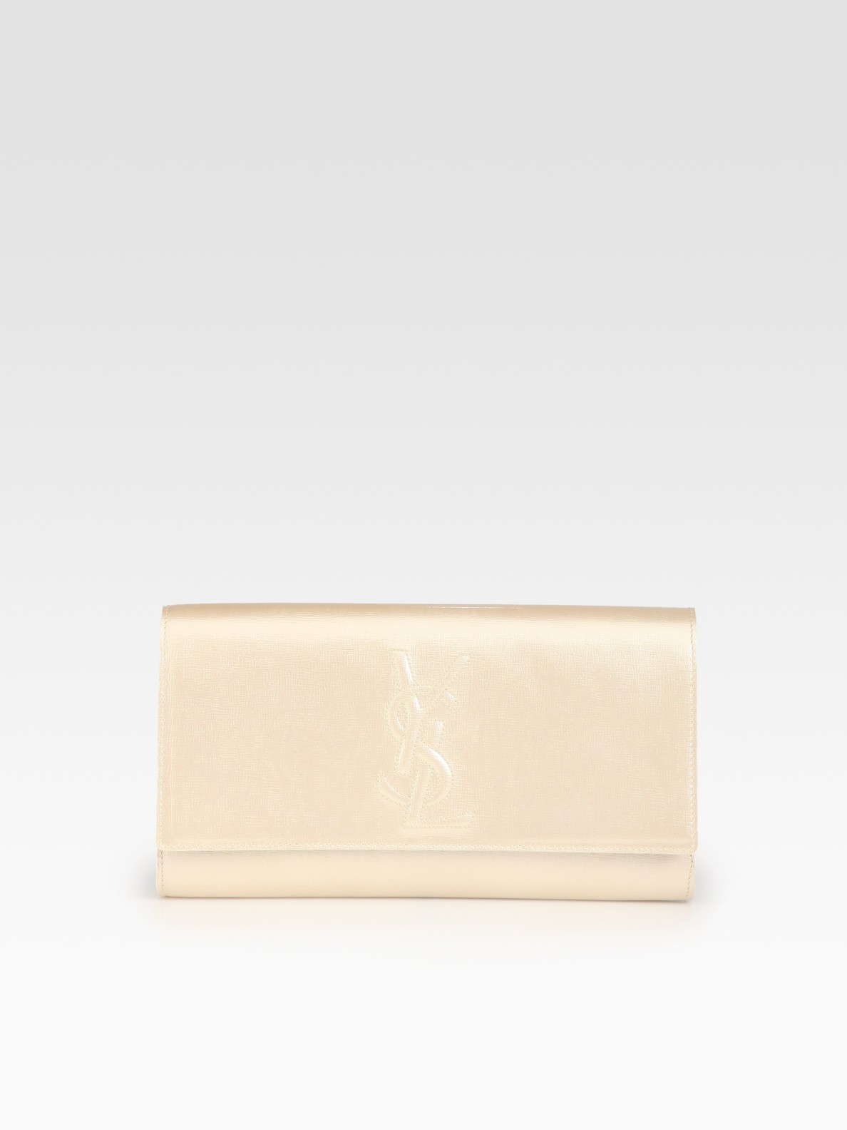 ysl camel patent leather clutch bag  