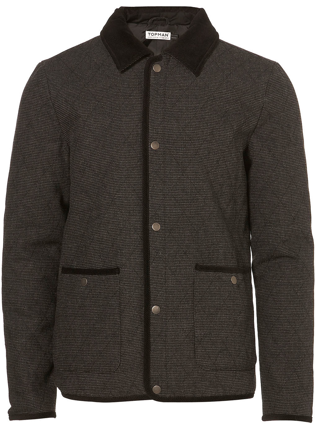 Topman Quilted Wool Jacket in Gray for Men (grey) | Lyst