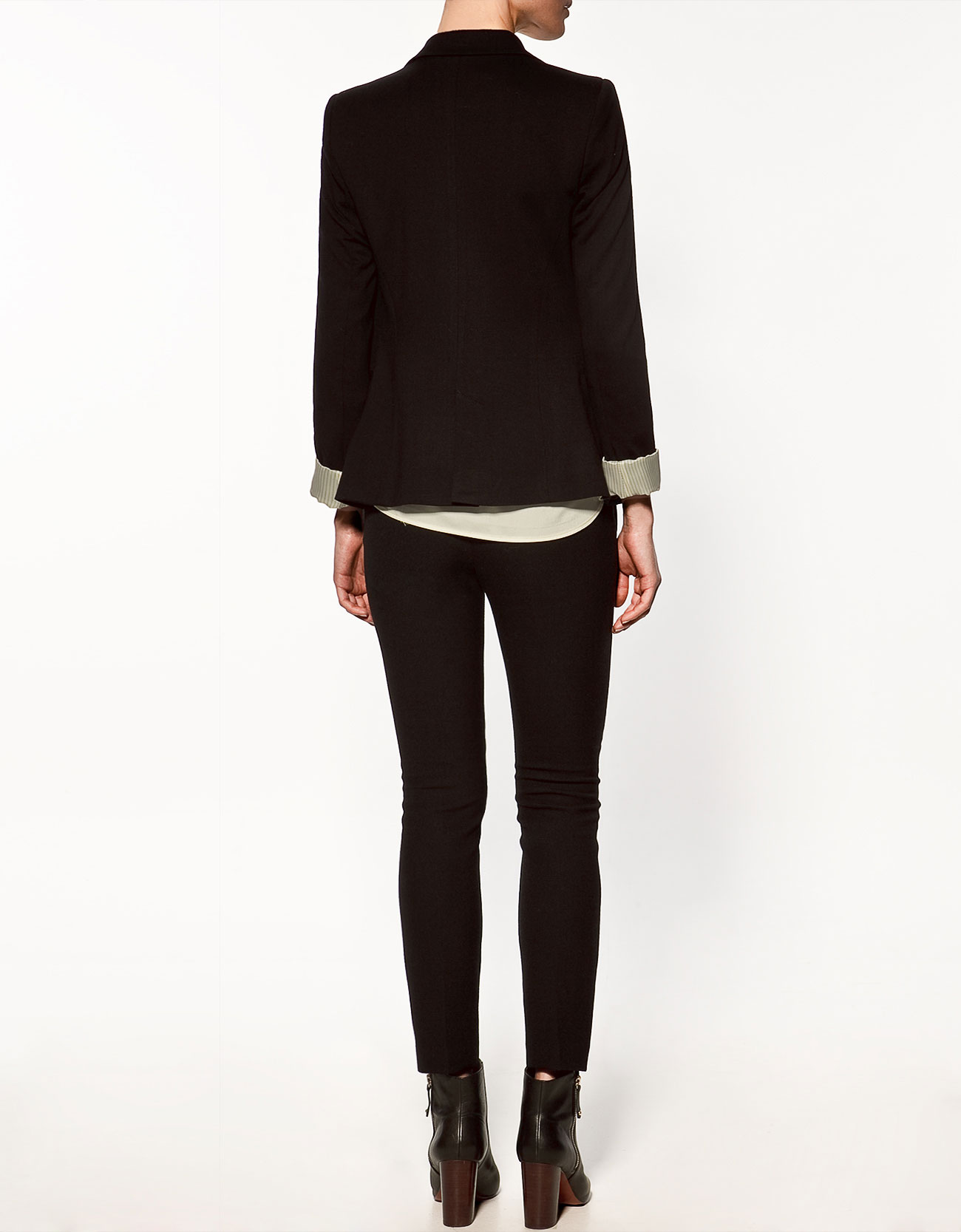 Zara Jersey Blazer in Black | Lyst