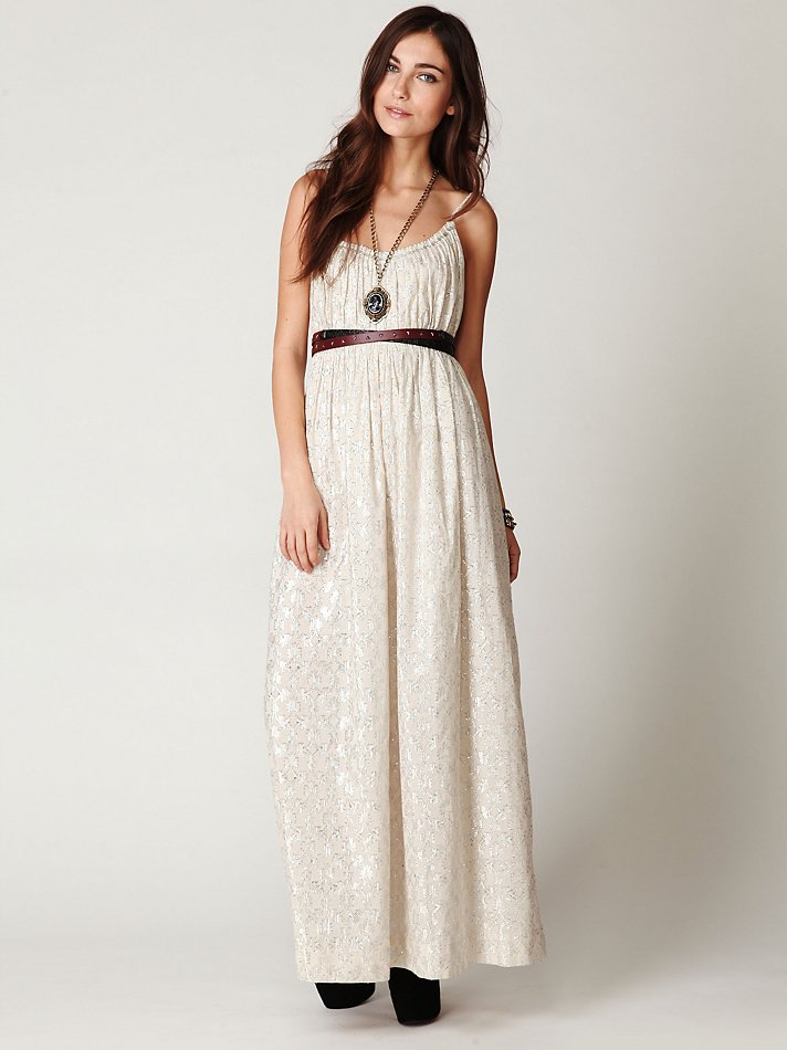 Lyst - Free People Fp New Romantics Foiled Maxi Dress in White