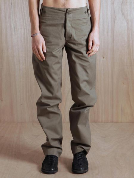 Nigel Cabourn Mens Turner Canvas Naval Pant in Gray for Men | Lyst