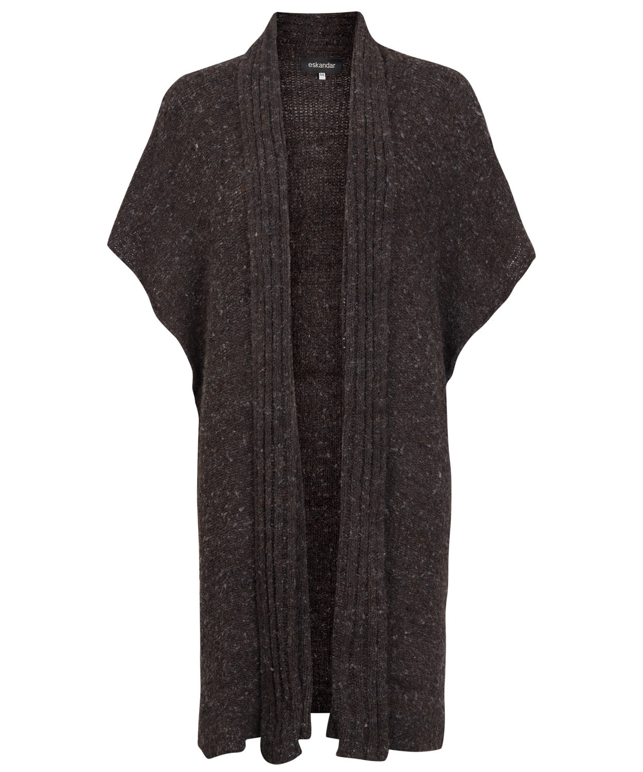 Eskandar Brown Bouclã© Tweed Knitted Tabard in Brown | Lyst