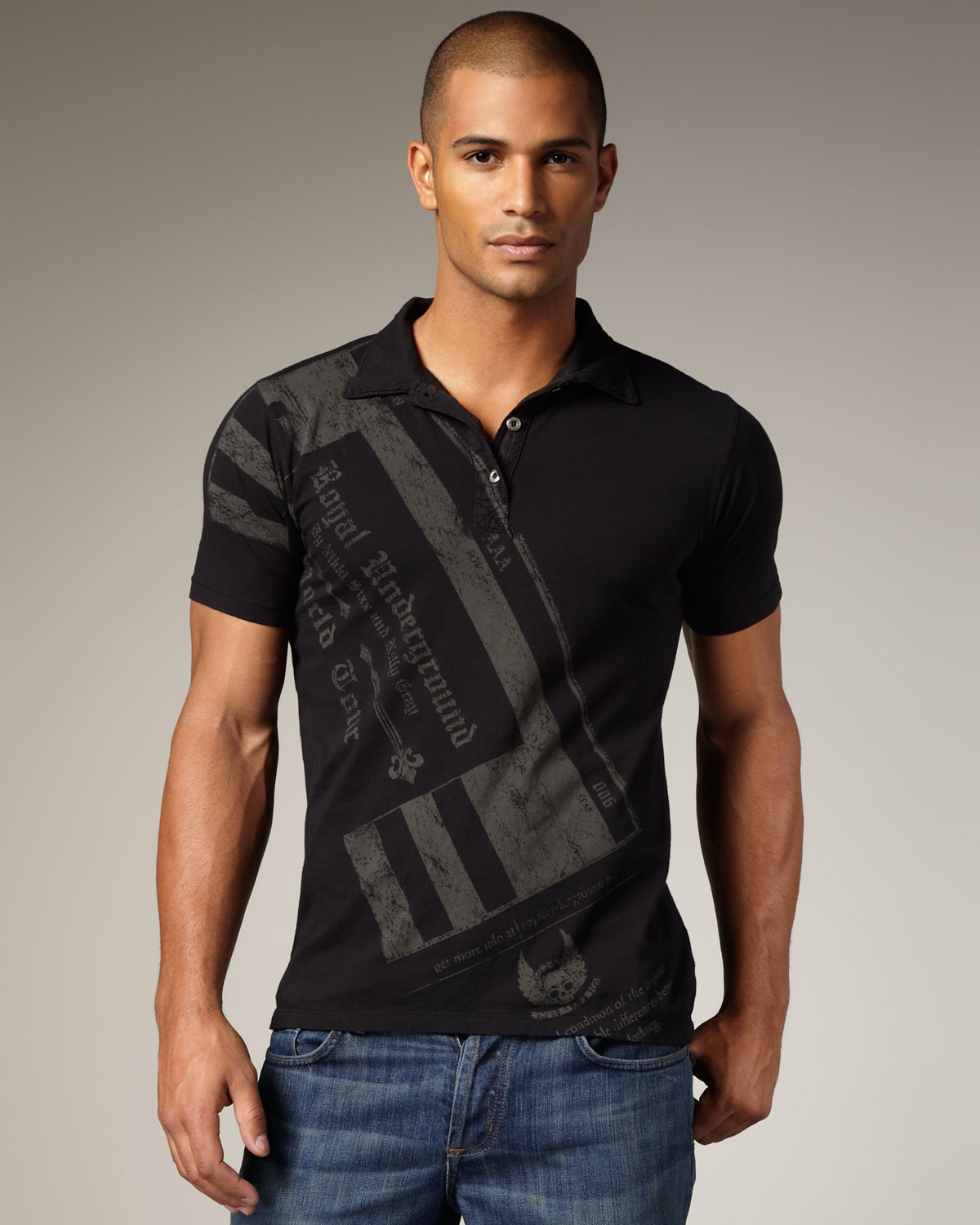 Royal Underground Ticket Polo in Black for Men | Lyst