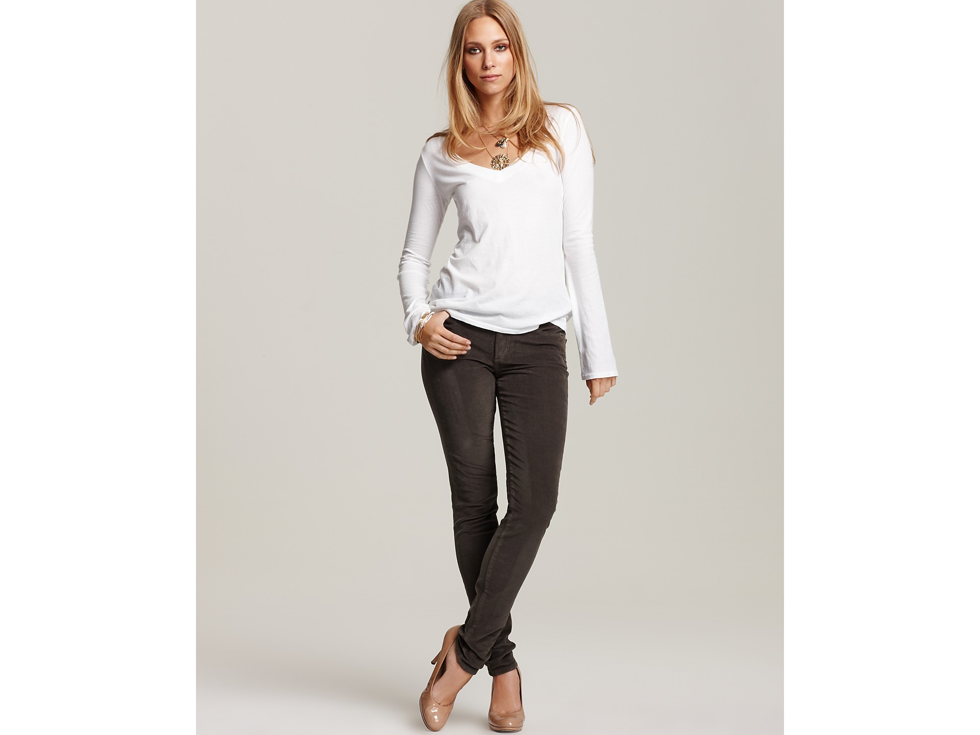 women's skinny corduroy pants