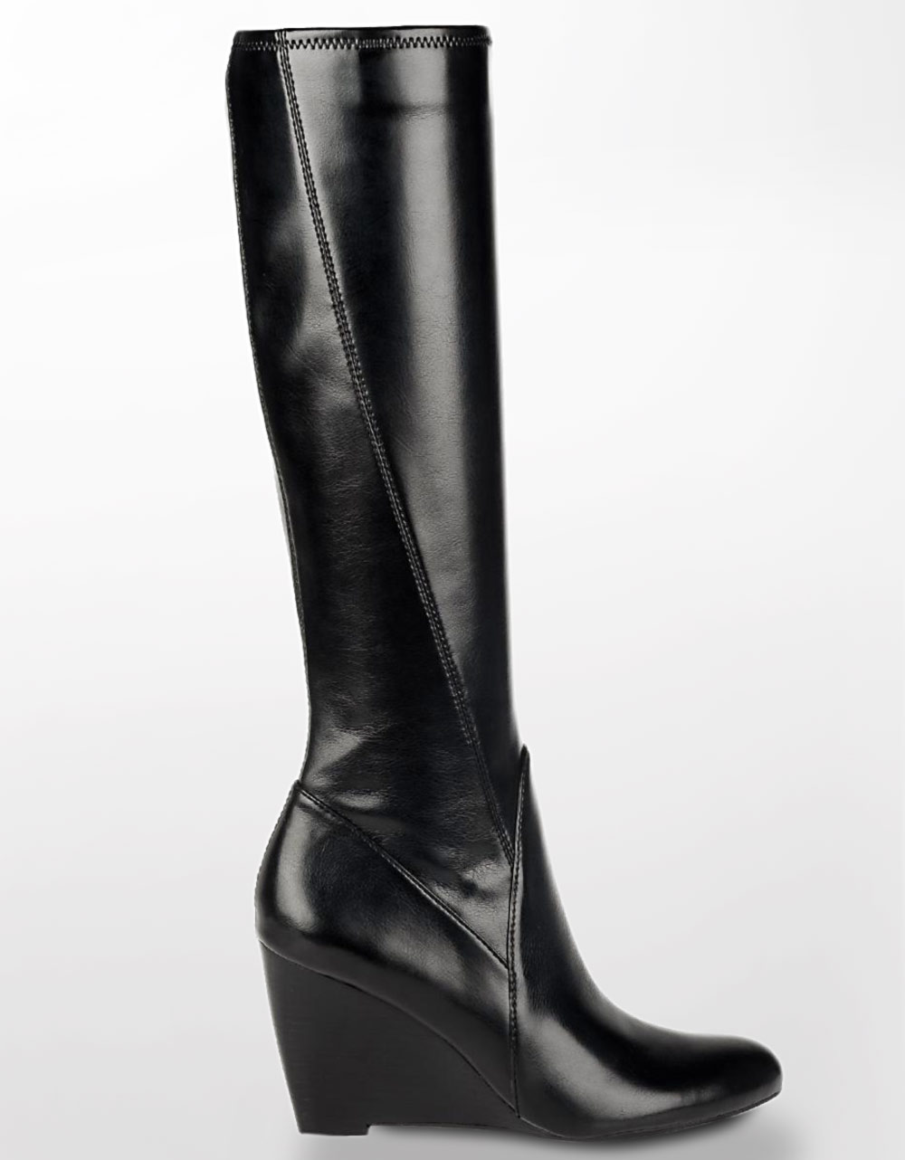 Lyst - Franco sarto Vent Leather Wedge Boots in Black