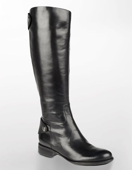 Franco Sarto Rivoli Tall Leather Boots in Black | Lyst