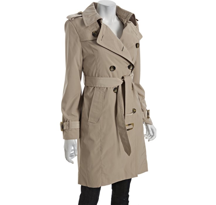 London Fog Tan Tan Removable Lining Double Breasted Trench Coat Product 1 2317289 338753990 