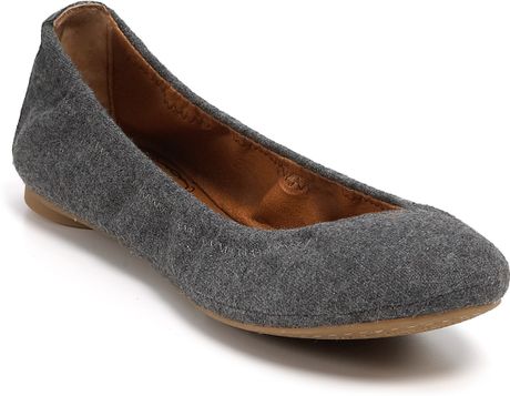 Lucky Brand Emmie Ballet Flats in Gray (grey wool flannel) | Lyst