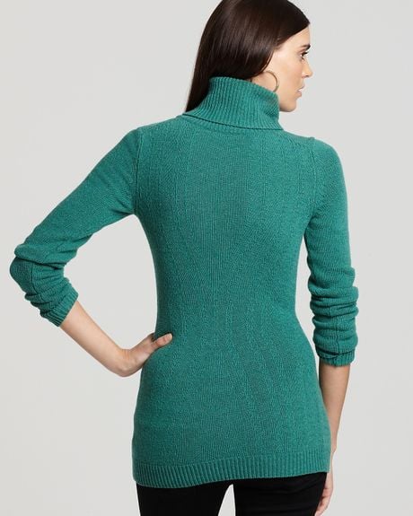 Theory Galin Loryelle Long Sleeve Turtleneck Sweater in Green (emerald ...