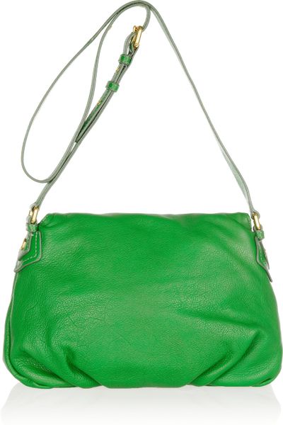 Marc By Marc Jacobs Natasha Leather Shoulder Bag in Green | Lyst